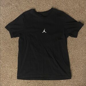 Jordan Black Tee with White Logo